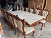Bàn Ăn Gỗ Mun Da Bò Tót 2678S