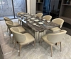 Bàn Ăn Mặt Đá Cẩm Thạch 8 Ghế 2672S