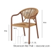 Bàn Ghế Sân Vườn Giả Gỗ 4 Người 2089T