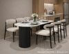 Bộ Bàn Ăn 6 Ghế Mặt Đá 2868S đẹp sang trọng cho chung cư và nhà phố hiện đại