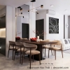 Bộ Bàn Ăn Gỗ 6 Ghế Hiện Đại 2299S