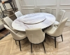 Bộ Bàn Ăn Tròn Xoay Mặt Đá 1m6 2427S