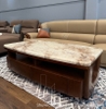 Sofa Gỗ Mun Da Bò Nhập Khẩu 1091T