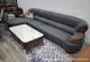 Sofa Gỗ Mun Da Bò Nhập Khẩu 1096T