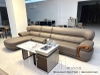 Sofa Gỗ Mun Góc L Bọc Da 1052T