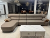 Sofa Gỗ Mun Góc L Bọc Da 1052T