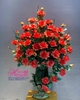 Hoa giả-Bình hoa hồng đỏ
