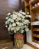 Hoa giả cao cấp-Bình hoa mộc lan trắng