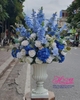 Hoa lụa - Bình hoa các loại tông màu xanh