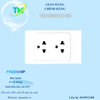 Ổ cắm 3 chấu có nắp che an toàn 16A - 250V _ LC2U3