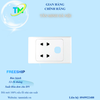 Ổ CẮM ĐÔI 2 CHẤU VỚI 1 LỖ E182UX