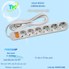 ổ cắm hàn quốc 6 lỗ có dây