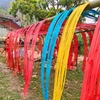Natural bamboo strips Colorful - dyed options for weaving and decoration.