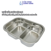 Hộp thực phẩm Likado inox 304 2 ngăn có tay cầm và nút thông hơi dung tích 1200 ml
