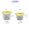 Hộp thủy tinh Likado trữ đồ ăn dặm cho bé có vạch chia, nắp silicone an toàn
