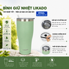 Bình giữ nhiệt Likado inox 304 nắp bật  ống hút dung tích 890ml