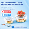 Hộp thủy tinh tròn Likado chịu nhiệt, nắp đậy kín, dùng được trong lò vi sóng
