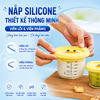 Hộp thủy tinh Likado trữ đồ ăn dặm cho bé có vạch chia, nắp silicone an toàn