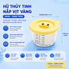 Hộp thủy tinh Likado trữ đồ ăn dặm cho bé có vạch chia, nắp silicone an toàn