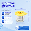 Hộp thủy tinh Likado trữ đồ ăn dặm cho bé có vạch chia, nắp silicone an toàn