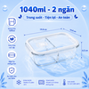 Hộp thủy tinh chữ nhật Likado chịu nhiệt, nắp đậy kín, dùng được trong lò vi sóng