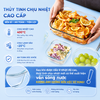 Hộp thủy tinh vuông Likado chịu nhiệt, nắp đậy kín, dùng được trong lò vi sóng