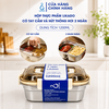 Hộp thực phẩm Likado inox 304 2 ngăn có tay cầm và nút thông hơi dung tích 1200 ml
