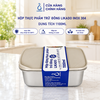 Hộp thực phẩm trữ đông Likado inox 304 nắp thông hơi dung tích 300ml, 500ml, 1100ml, 2400ml