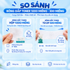 Bông đắp toner lotion mask kéo dãn Likado túi 300 miếng cotton mềm