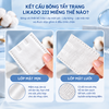 Bông tẩy trang 222 miếng Likado 3 lớp 2 mặt chất liệu Cotton túi 222 miếng