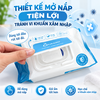 Khăn ướt không mùi cho bé Likado mới siêu mịn 1 hộp 100 miếng kt 15x20cm