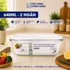 Hộp thủy tinh chữ nhật Likado chịu nhiệt, nắp đậy kín, dùng được trong lò vi sóng