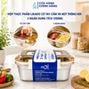 Hộp thực phẩm Likado inox 304 2 ngăn có tay cầm và nút thông hơi dung tích 1200 ml