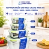 Hộp thực phẩm chữ nhật Likado inox 304 dung tích 350ml, 550ML, 850ml, 2800ml