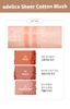 Phấn má hồng - Atomy Adelica Sheer Cotton Blush