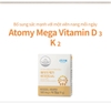 Viên uống bổ sung Vitamin D3 hàm lượng cao và Vitamin K2 chiết xuất siêu tới hạn giúp cơ thể dễ dàng liên kết Canxi được hấp thu vào máu và mô xương - Atomy Mega Vitamin D3 & K2 - 애터미 메가 비타민D3K2