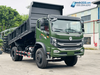 Hình ảnh tổng thể xe ben 8 tấn Chiến Thắng 1 cầu khóa vi sai màu xanh chuyên dụng