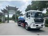 Hệ thống béc phun trước sau xe téc 13 khối đang làm việc trên đường