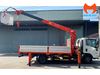 Isuzu NPR gắn cẩu Taekang TKS-314V có giỏ nâng người