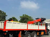 Cần cẩu Kanglim KS2056H in trên thân cần, lắp trên xe Dongfeng KL270
