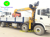 Xe tải Dayun cabin trắng gắn cẩu Soosan SCS736 LII màu vàng