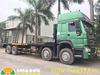 Xe nâng đầu HOWO 4 chân 371HP màu xanh nhìn từ góc trước bên phải