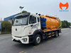 Đầu xe HOWO gắn bồn hút bể phốt màu cam, góc trước bên trái