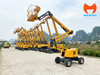 Xe nâng người 16m vươn ngang vượt mái che công trình