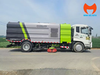 Xe quét đường Zoomlion nhìn ngang với chổi quét bên hông và thân xe xám xanh