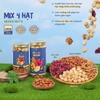 Mixed nuts 4 loại hạt dinh dưỡng Macca, Óc Chó Vàng, Óc Chó Đỏ, Hạnh Nhân đã tách vỏ hộp 500gr