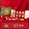 SET QUÀ 16 ( Gồm hộp quà, macca, hạnh nhân, nho khô, xoài sấy, khô gà lá chanh, hạt dưa )