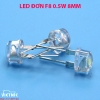 LED ĐƠN F8 MÀU TRẮNG 0.5W 8MM