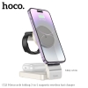 Đế sạc không dây từ tính 3in1 Hoco CQ3 sạc đồng hồ, điện thoại, Tai nghe - Đen trắng