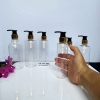 Chai vòi nhấn Xi đồng đen đựng dầu gội / sữa tắm - CHAI NHỰA PET TRONG SUỐT 100ml / 150ml / 200ml / 250ml chiết Mỹ phẩm